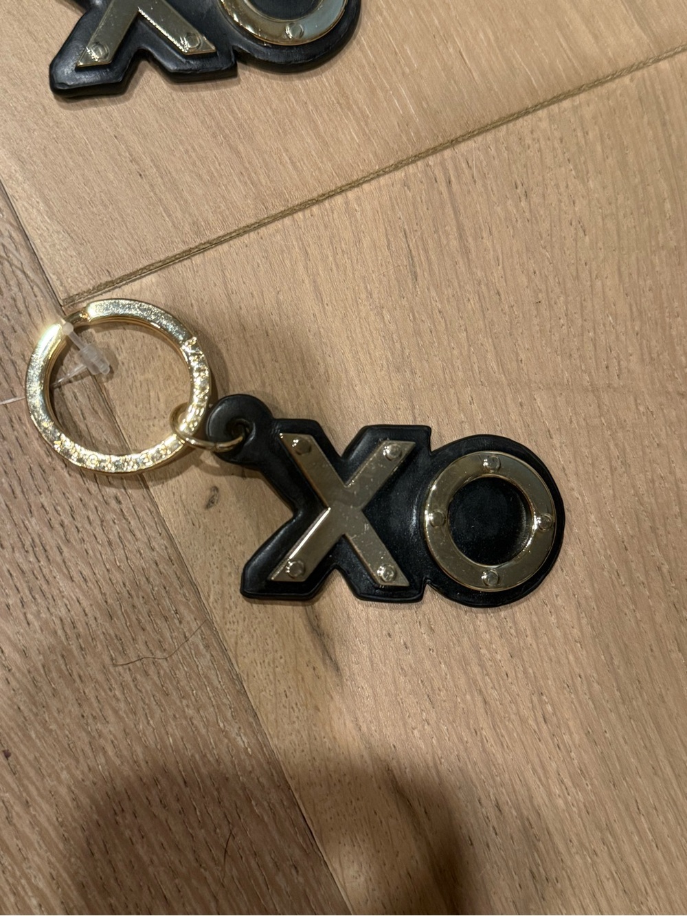 Marc by Marc Jacobs Black and Gold XO Charm Keychain